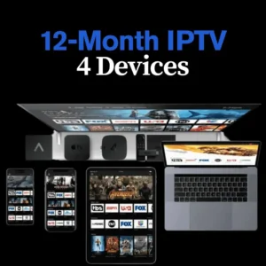 12-Month IPTV Subscription for 4 Devices